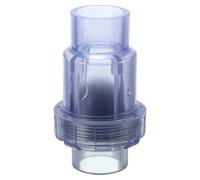 sourcing map Valvola di ritegno in UPVC, valvola di ritegno a unione singola da 40 mm, adatta per tubo OD DN32, valvola di non ritorno per la prevenzione del riflusso, trasparente