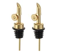 sourcing map Versatori ponderati per bottiglie di liquore, in acciaio inossidabile, 2 pezzi, con funzione di ribaltamento automatico, erogatore per olio d'oliva, versatori per bottiglie di alcol, vino