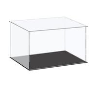 sourcing map - Vetrina in acrilico con custodia in plastica, scatola cubica, scatola di stoccaggio trasparente piccola, montaggio antipolvere, vetrina da 35,8x20,8x20,3 cm per articoli da collezione