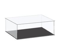 Sourcing map - Vetrina in acrilico con custodia in plastica, scatola cubica, scatola di stoccaggio trasparente piccola, assemblaggio antipolvere, vetrina 41x31x15,5 cm per articoli da collezione