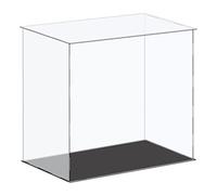 Sourcing map - Vetrina in acrilico con custodia in plastica, scatola cubica, scatola di stoccaggio trasparente piccola, 41x26x40,5 cm, assemblaggio antipolvere per articoli da collezione