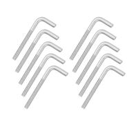 sourcing map Vite a bullone ad angolo retto a 7/L, M6 x 60 mm, in acciaio inossidabile 304 a forma di L, bullone per fondazione a vite lunga quadrata piegata, 10 pezzi