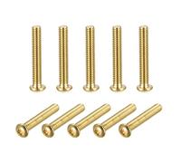 sourcing map Viti a macchina in ottone, M4x25mm Phillips Pan Testa di Fissaggio Bulloni per Mobili, Attrezzature per ufficio, Elettronica 12Pcs