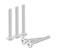 sourcing map Viti a testa piatta a testa tonda Phillips M3 x 30 mm, 10 viti a croce in acciaio inossidabile 304, filettatura completa, finitura lucida, vite di collegamento a vite per mobili