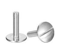 sourcing map Viti a testa piatta extra large M6 x 25 mm, 5 bulloni a testa rotonda in acciaio inossidabile 304