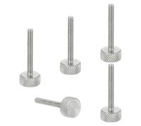 sourcing map Viti a testa piatta M3 x 25 mm, viti a testa piatta in acciaio inossidabile 304, bulloni a testa zigrinata con diamante metrico manopole per stringere a mano, diametro 10 mm, 5 pezzi