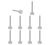 sourcing map Viti a testa piatta M3 x 30 mm, viti a testa piatta in acciaio inossidabile 304, bulloni a testa zigrinata con diamante metrico, manopole per stringere a mano, diametro 10 mm, 10 pezzi