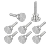 sourcing map Viti a testa zigrinata M4 x 16 mm, in acciaio inossidabile 304, viti a testa zigrinata metriche con manopole per impugnatura a spalla, stringere a mano, diametro 12 mm, 8 pezzi