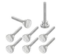 sourcing map Viti a testa zigrinata M4 x 25 mm, in acciaio inossidabile 304, viti a testa zigrinata metriche con manopole per impugnatura a spalla, stringere a mano, diametro 12 mm, 8 pezzi
