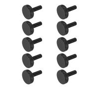 sourcing map Viti a testa zigrinata M6 x 20 mm, in acciaio nero, viti a testa piatta zincate metriche con testa zigrinata, manopole per stringere a mano, elementi di fissaggio filettati, 10 pezzi
