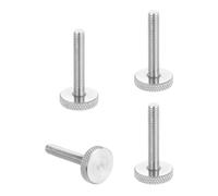 sourcing map Viti a testa zigrinata M6 x 30 mm, viti a testa piatta in acciaio inossidabile 304, bulloni a testa zigrinata con diamante metrico Manopole per stringere a mano, diametro 20 mm. 4 pezzi
