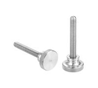 sourcing map Viti a testa zigrinata M6 x 40 mm, in acciaio inossidabile 304, viti a testa zigrinata metrica, bulloni a testa zigrinata con manopole per impugnatura a spalla, stringere a mano elementi