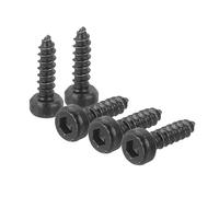 sourcing map Viti autofilettanti a testa esagonale M2, 30 pezzi M2 x 8 mm, in acciaio inossidabile 304, viti autofilettanti a testa esagonale, attacco esagonale, punto autofilettante - nero