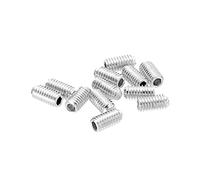 sourcing map Viti di regolazione dell'altezza della sella del ponte della chitarra, metriche M3 x 6, argento per chitarra elettrica, 12 pezzi