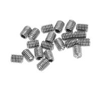 sourcing map Viti di regolazione in altezza per ponte chitarra, metriche, M3 x 4, argento, per chitarra elettrica, 20 pezzi
