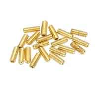 sourcing map Viti di regolazione in altezza per ponte chitarra, metriche, M3 x 8, oro, per chitarra elettrica, 20 pezzi