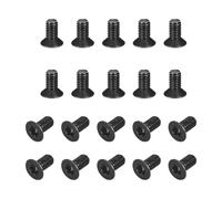 sourcing map Viti M6 a testa piatta Torx antifurto, 1,0 x 12 mm, 30 pezzi, in acciaio legato di grado 10.9, con attacco Torx, testa svasata, filettatura completa, finitura in ossido nero