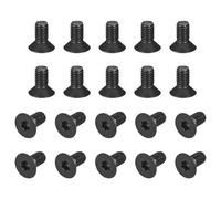 sourcing map Viti M8 a testa piatta Torx antifurto, 1,25 x 16 mm, 50 pezzi, in acciaio legato di grado 10,9, con attacco Torx, testa svasata, filettatura completa, finitura in ossido nero