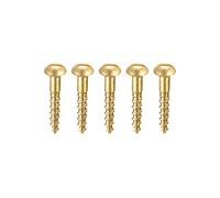 Sourcing map - Viti per legno a testa tonda con intaglio, autofilettanti, in ottone, M1.6 x 8 mm, 100 pezzi