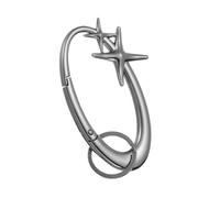sourcing map Y2K Portachiavi a forma di stella, grigio scuro, in lega di zinco, con anello per cintura, accessorio per borsa, gancio a scatto, portachiavi per uomini e donne, borse, portafogli e