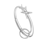 sourcing map Y2K - Portachiavi a forma di stella, in lega di zinco color argento, con anello per cintura, accessorio per borse, portafogli e regali