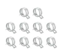 Sourcingmap - 10 fascette stringitubo a molla per carburante/silicone, 28 mm, a bassa pressione, per tubo dell'acqua, per tubi dell'olio automobilistico, colore argento