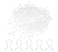 sourcingmap 100 pz in plastica bianca U Forma rotonda punte Twist Lock filo cavo tiranti 10mm dia