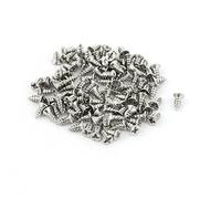 sourcingmap® 100pz M1.2 x 3 mm in acciaio inossidabile Phillips a testa piatta Viti autofilettanti