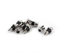 sourcingmap® 10Pcs 5.5mm x 2.1mm DC potenza Jack Femmina Pannello Montare Connettore
