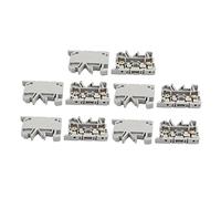 sourcingmap 10pcs chiedere1EN Montaggio su guida DIN portafusibili blocchetto terminale 500V 4mm2 cavo grigio