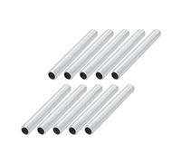 Sourcingmap® 10PCS M10 Full filettato lampada raccordo dritto pass-through connettore tubi 90 mm Lunghezza