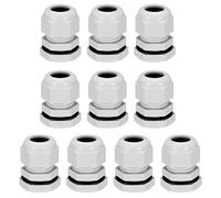 Sourcingmap 10PCS pg13.5 Pressacavo impermeabile giunto in plastica regolabile controdado bianco per 6 mm-11 mm dia cavo