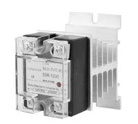 sourcingmap 10Un convertitore DC-DC di relè a stato solido SSR DC 3-32V / DC 12-220V SSR-10DD + Dissipatore di calore