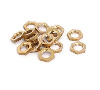 sourcingmap® 15 pz 1/8Filettatura femmina BSP esagonale in ottone dado ra per CC rdo della canalizzazione dado bloccaggio