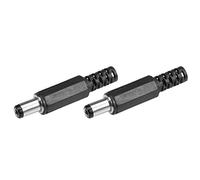 Sourcingmap, 2 connettori DC maschio 5,5 mm x 2,5 mm x 9 mm, adattatore jack nero