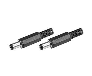 Sourcingmap, 2 connettori DC maschio 5,5 mm x 2,5 mm x 9 mm, adattatore jack nero