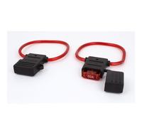 sourcingmap 2 Pezzi 50A Impermeabile Lama Tipo Portafusibile Rosso