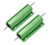 Sourcingmap, 2 resistori per custodia in alluminio, 100 W, 0,5 Ohm, colore verde per convertitore di ricambio a LED, 100 W, 0,5 RJ