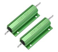 Sourcingmap, 2 resistori per custodia in alluminio, 100 W, 1,5 Ohm, colore verde, per convertitore di ricambio a LED, 100 W, 1,5 RJ