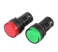 sourcingmap 220V Rosso,verde Circuito spia LED Pilot Spia Luminosa Lampada 2 pz
