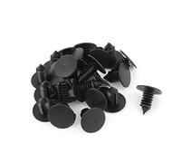 sourcingmap 24 pcs nero i rivetti in plastica del parafango di fissaggio graffe pressione. per il foro da 9 mm diam.
