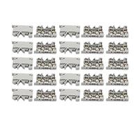 sourcingmap 25pcs ASK1EN Montaggio guida DIN portafusibili blocchetto terminale 500V 4mm2 cavo grigio