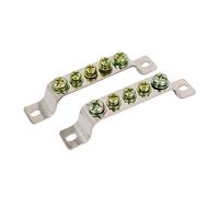 sourcingmap 5 Fori Curvate Terreno Zero Filo Rame Vite Morsettiera Connettore 2 pz