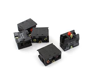 sourcingmap 5 pezzi AC600V 10A NC Momentanea Interruttore A Pulsante Ausiliaria Blocco Contatto