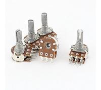 sourcingmap 5 Pz B50K Tipo B 50K Ohm 6 terminale lineare doppio cono rotativo potenziometro