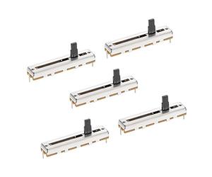 Sourcingmap 5 resistori variabili Fader miscelatore 45 mm Dritto Slide Potenziometro B10K Ohm Linear Potenziometri per attenuazione