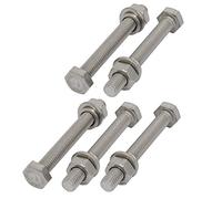 Sourcingmap 5 set M6 x 50 mm 316 in acciaio INOX esagonale bulloni con dadi e rondelle assortimento kit