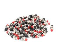 sourcingmap 50 pz AC 125V 3A interruttore a bottone momentaneamente azionato rosso