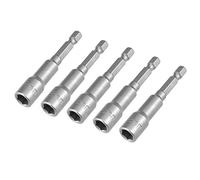 Sourcingmap - 5PCS 1/10,2 cm Quick Change Shank CR-V 8 mm magnetico dado, lunghezza 6,3 cm
