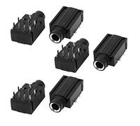 sourcingmap 6.35mm Presa Stereo Presa Per Cuffie PCB Montaggio Pannello Adattatore 9P 6 Pz